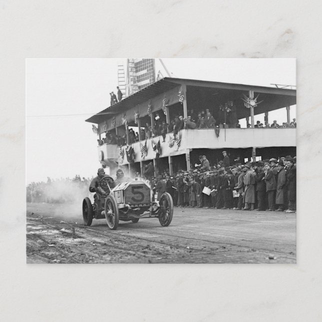 Vanderbilt Cup Biltävling, 1908 Vykort (Framsida)
