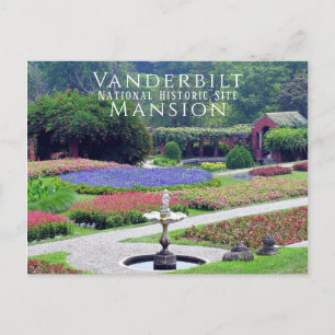 Vanderbilt Mansion Formal Gardens, Hyde Park, NY Vykort