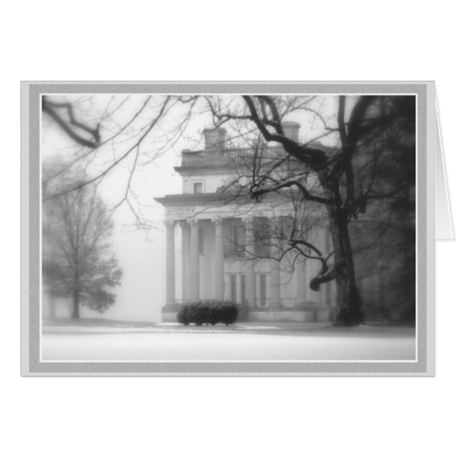 Vanderbilt Mansion in Winter Hälsningskort (Framsidan Horizontal)