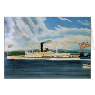 Vanderbilt steamboat 1847 hälsningskort