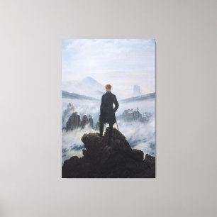 Vanderer över FOG/Friedrich Canvastryck