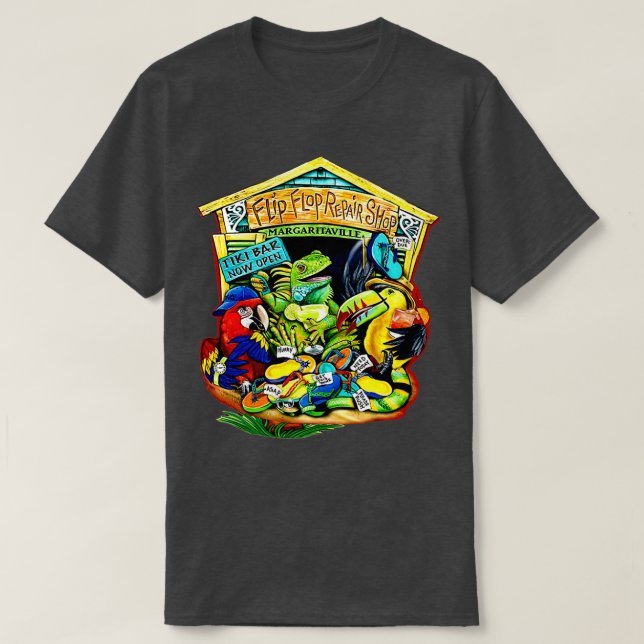 VändFlöp Reparation Shop T Shirt (Design framsida)