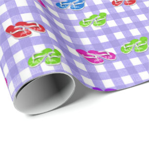 Vändfloppar på Gingham Presentpapper
