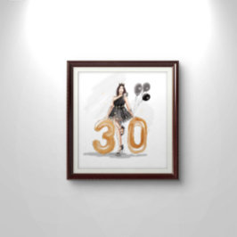 vändning 30, lycklig 30års födelsedag poster