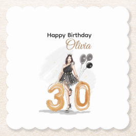 vändning 30, lycklig 30års födelsedag underlägg papper