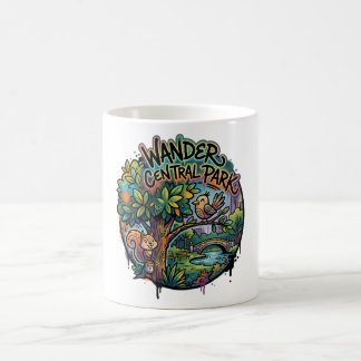 Vandra Central Park Whimsical Ekorre Och Fågel Ar Kaffemugg