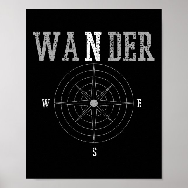 Vandra Comp Vandring Camping Äventyr  Poster (Framsidan)