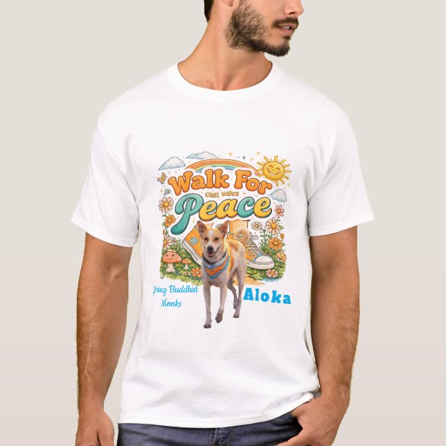 Vandra för fred med Aloka T Shirt (Framsida)