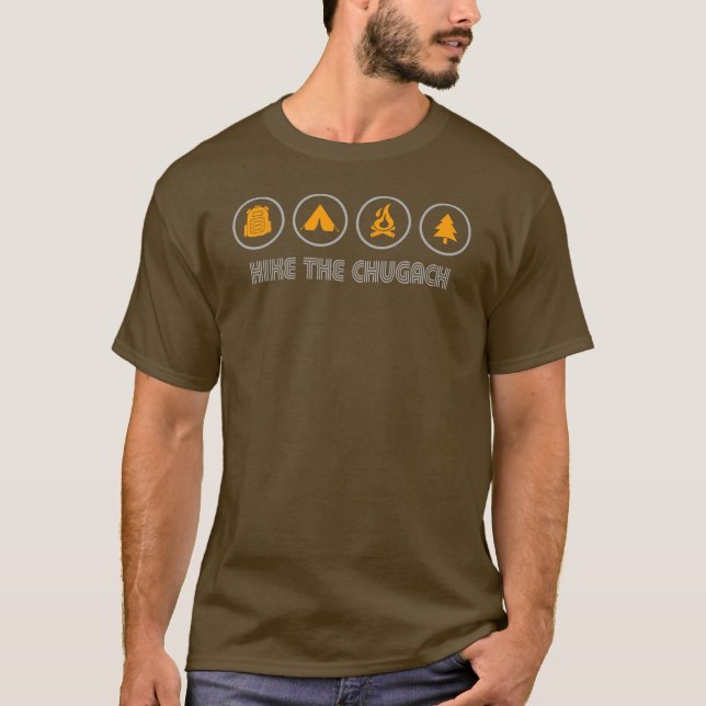 Vandra i Chugach-bergen Alaska T Shirt (Framsida)