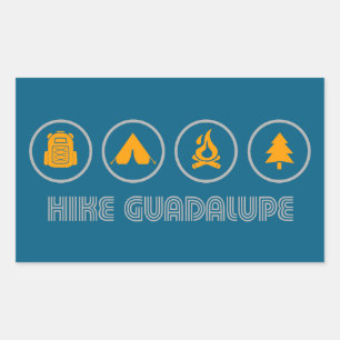 Vandra i Guadalupe Mountains National Park Rektangulärt Klistermärke