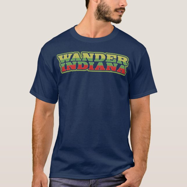 Vandra Indiana citat familj T Shirt (Framsida)