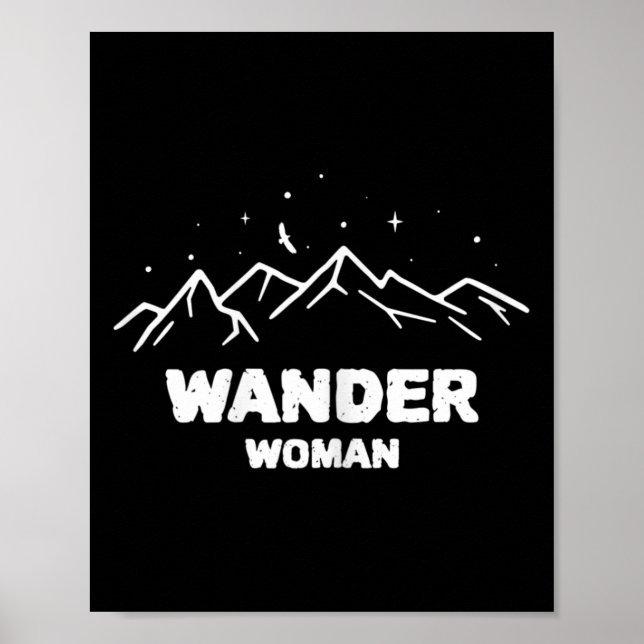 Vandra Kvinna Vandring Vandring Klättra  Poster (Framsidan)
