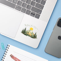 Vandra med intention Berg Sticker
