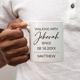 Vandra med Jehova sedan Svart och Vitt Kaffemugg