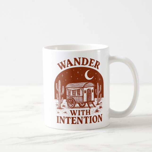 Vandra med mening Desert Wagon Äventyr Kaffemugg (Höger)