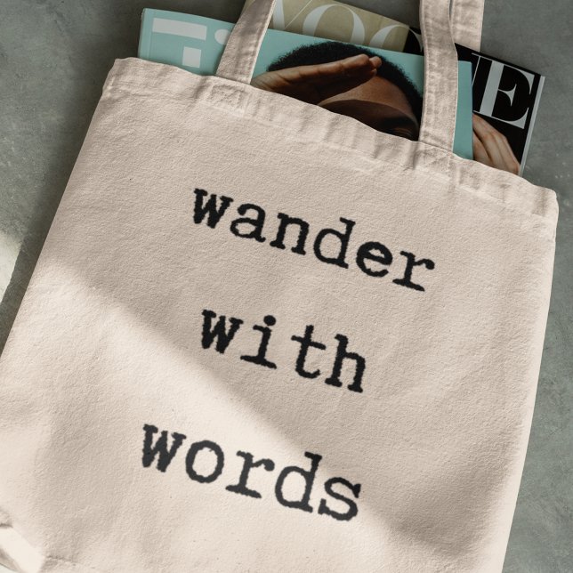 Vandra med ord Inspirerande bokälskare resenär Tygkasse (Shop now and embrace the joy of wandering with words! )
