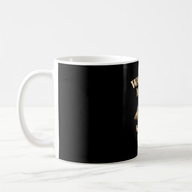Vandra mer bekymra dig mindre utomhus spruch desig kaffemugg (Vänster)