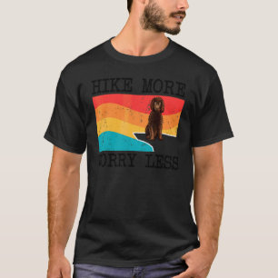 Vandra mer, oroa dig mindre irländsk vattenspaniel t shirt