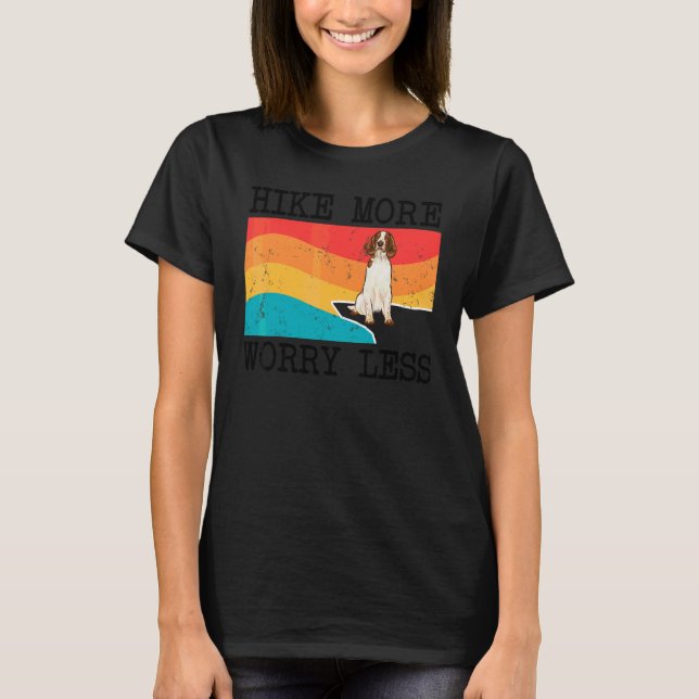 Vandra Mer Orona Mindre Welsh Springer Spaniel Gra T Shirt (Framsida)