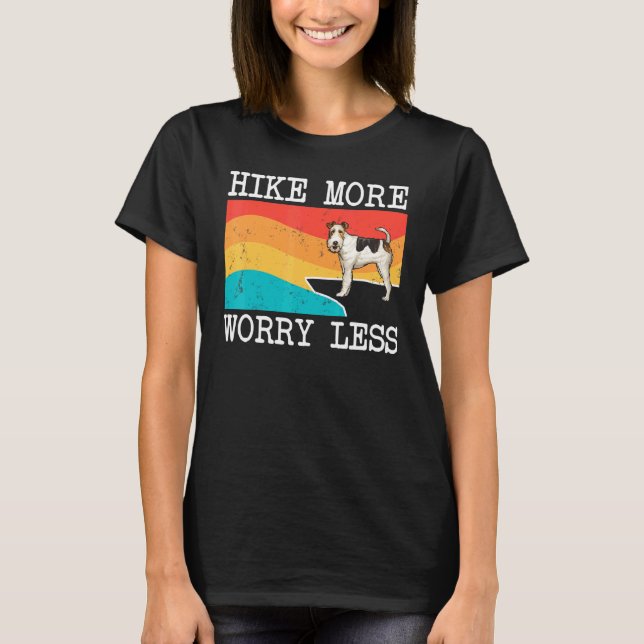 Vandra Mer Oroväcka Mindre Wire Fox Terrier Grafis T Shirt (Framsida)
