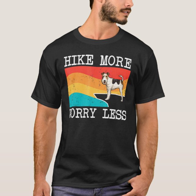Vandra Mer Orovad Wire Fox Terrier Grafisk Hiki T Shirt (Framsida)