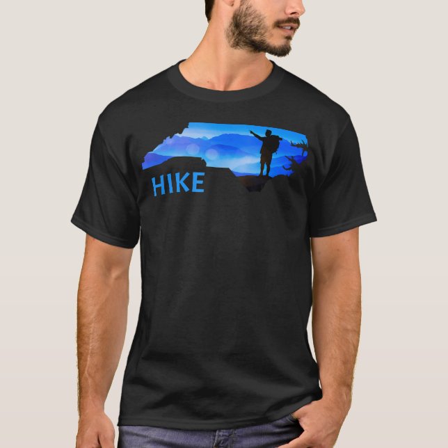 Vandra North Carolina Vandring Berg Nc Blue T Shirt (Framsida)