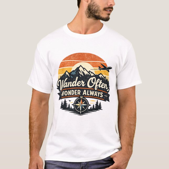 Vandra ofta, undra alltid T-shirt (Framsida)