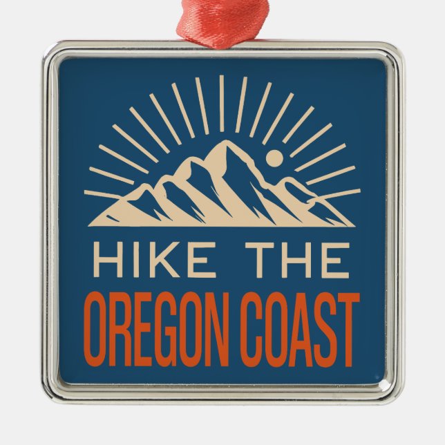 Vandra Oregon Coast Trail Sunburst Julgransprydnad Metall (Framsidan)