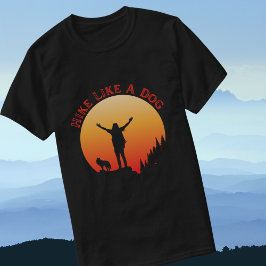 Vandra Som En Hund Vandring Hund Röd Orange T Shirt