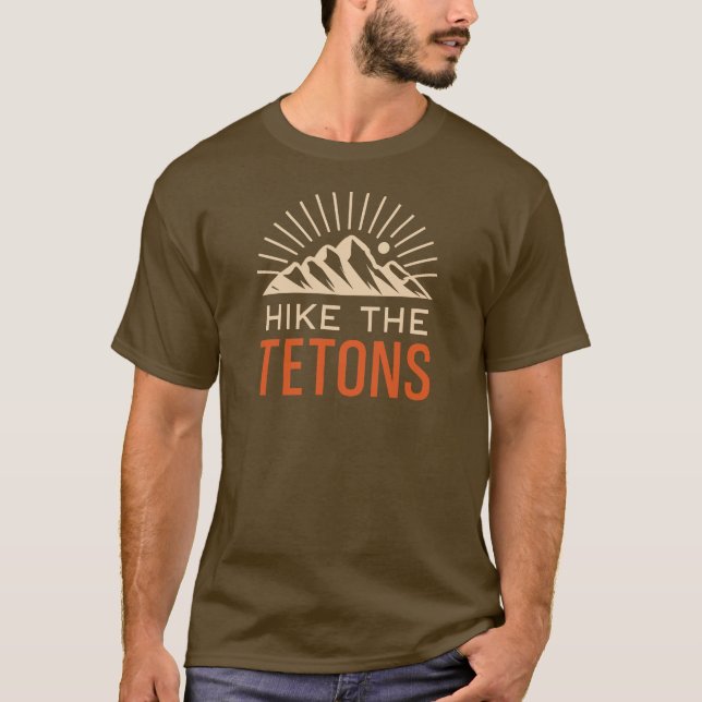 Vandra Tetons Soluppgång T Shirt (Framsida)