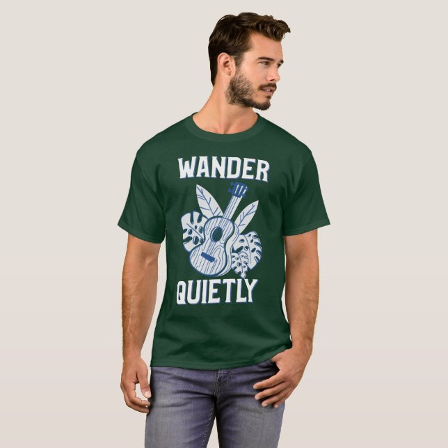 Vandra Tyst Reser Ensam T Shirt (Hel framsida)