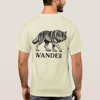 “Vandra” Varg Grafisk T-Shirt – Ensam Varg Äventyr