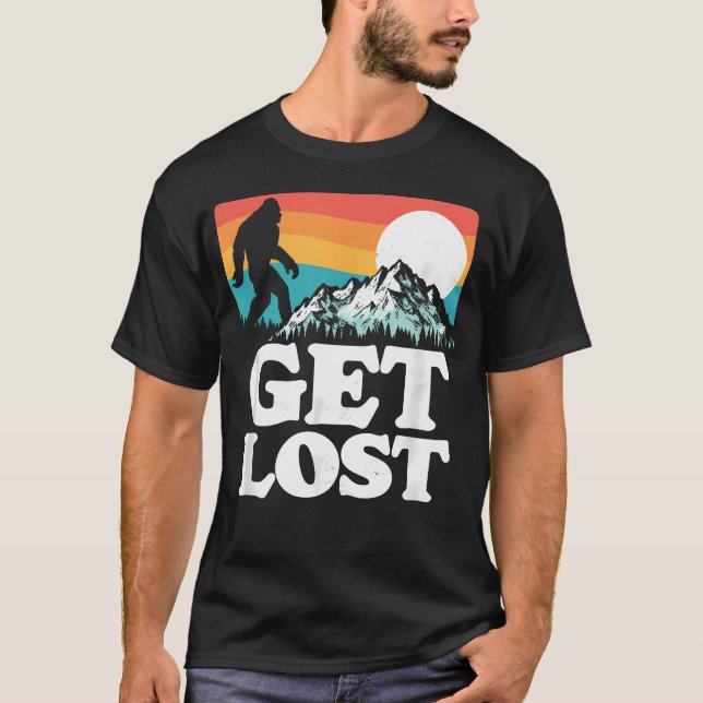 Vandra Vill Bigfoot Mountains Utomhus T Shirt (Framsida)