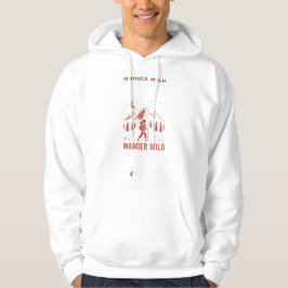 Vandra Vilt – Grafisk Red Mountain-upplevelse Hoodie