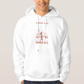 Vandra Vilt – Grafisk Red Mountain-upplevelse Hoodie