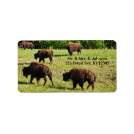 Vandrande Bison Adressetikett