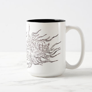 Vandrande fågel Japansk yokai-design Två-Tonad Mugg