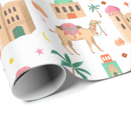 Vandrande kamelkaravan presentpapper