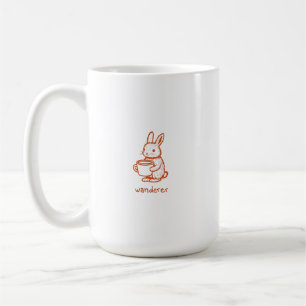 vandrande kanin med kaffe-estetik kaffemugg