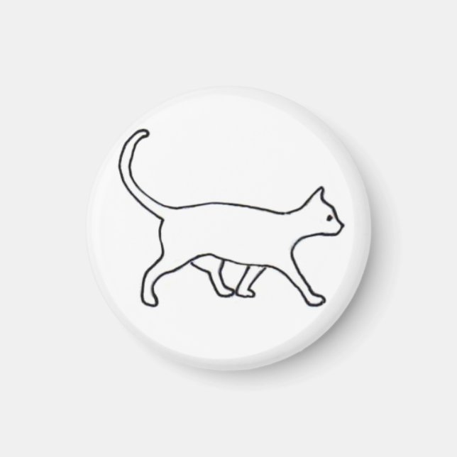 vandrande kattmagnet magnet (Framsidan)