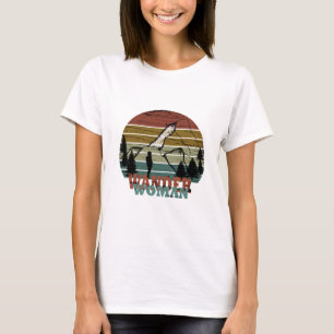 vandrande kvinnlig vintage t shirt