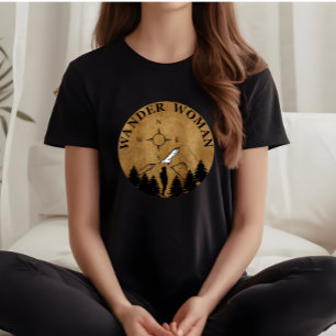 vandrande kvinnlig vintage t shirt
