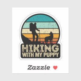 vandrande med min valp klistermärken