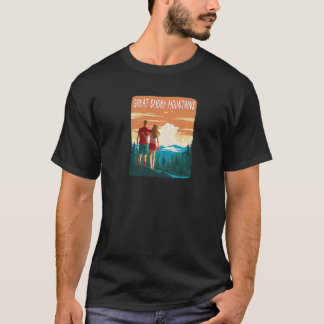 Vandrande Par Skog Great Smoky Mountains Nationa T Shirt