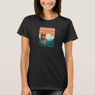 Vandrande par skog Great Smoky Mountains Nationa T Shirt