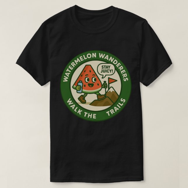Vandrande Vattenmelonvandrare På Stigarna T Shirt (Design framsida)