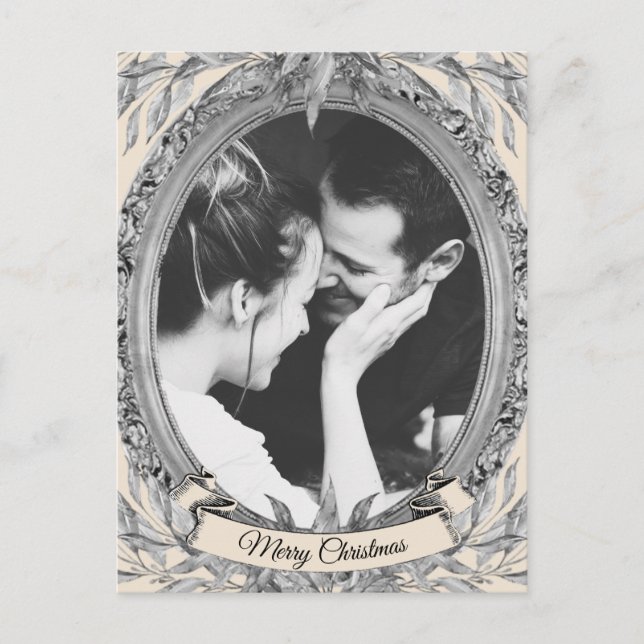 Vandrandekort för julklapp i Helgdag Löv Helg Vykort (Framsida)