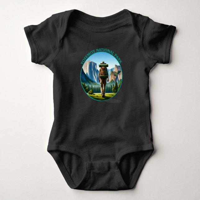 Vandrare i Yosemite Nationalpark T Shirt (Framsida)