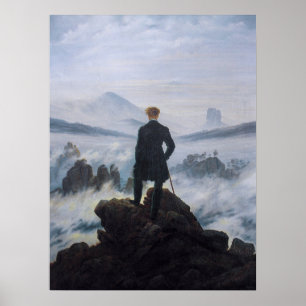 Vandrare ovanför dimhavet – Friedrich Poster