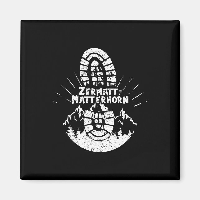 Vandrare Zermatt-problemhorn Schweiz Vandring Seme Magnet (Framsidan)